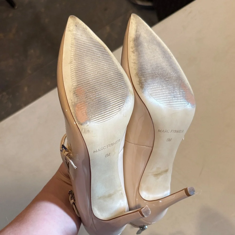 Marc Fisher Danger 2 Beige Heels
